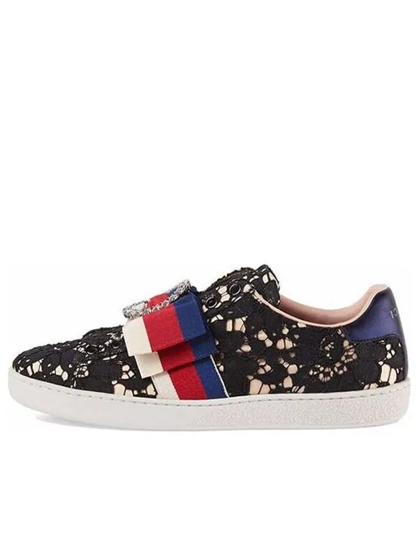 Кроссовки ace 'dark flower' Gucci — изображение 1 из 4, синий