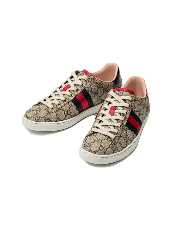 Кроссовки ace gg supreme 'beige' Gucci — изображение 2 из 4, бежевый