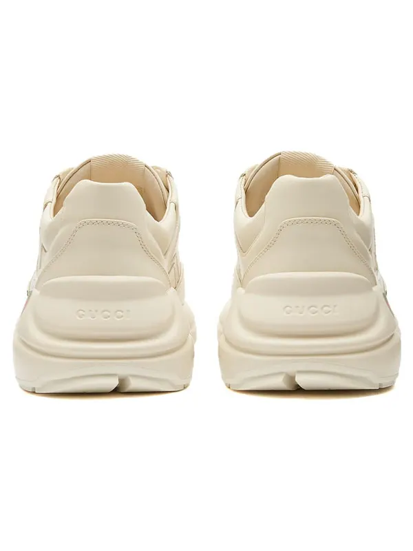 Кроссовки rhython leather sneaker 'logo' Gucci — изображение 4 из 5, слоновая кость