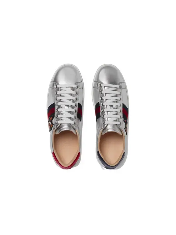 Кроссовки ace 'year of the dog - metallic silver' Gucci — изображение 2 из 3, металлик серебристый