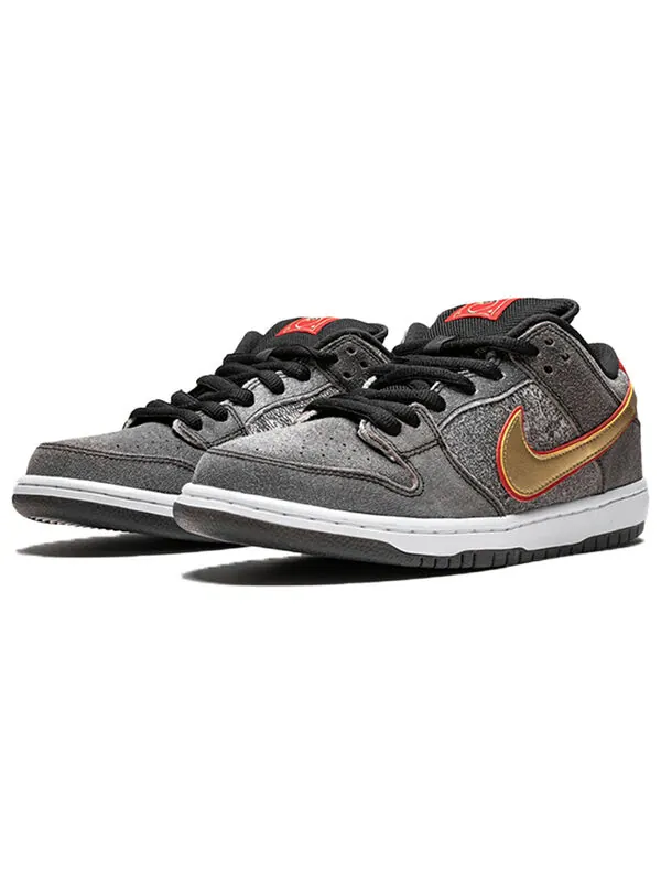 Кроссовки sb dunk low premium qs Nike — изображение 3 из 4, серый/черный