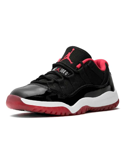 Кроссовки 11 ретро низкие Air Jordan — изображение 3 из 4, черный/красный-белый