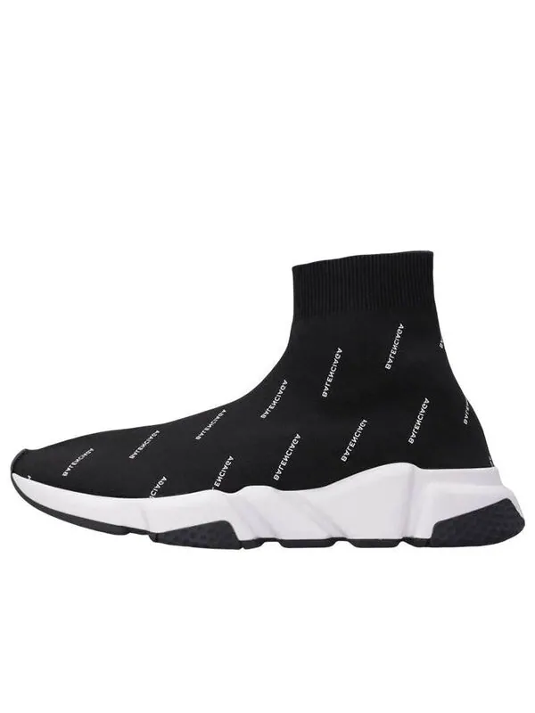 Кроссовки speed 1.0 sneakers 'black logo print' Balenciaga — изображение 1 из 3, черный/белый