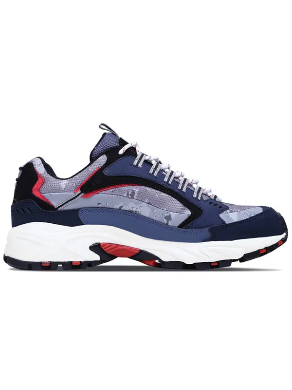 Кроссовки stamina 'navy grey' Skechers — изображение 3 из 4, темно-синий синий/серый