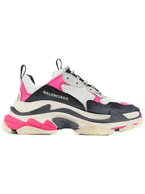 Кроссовки triple s trainer 'pink' Balenciaga — изображение 2 из 4, черный/белый/розовый