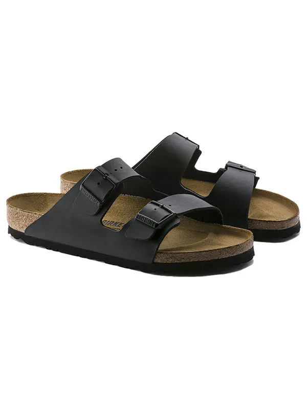 Тапочки arizona birko-flor narrow fit 'black' Birkenstock — изображение 4 из 4, черный