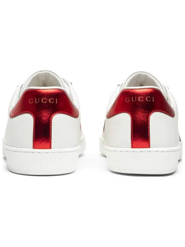 Кроссовки stripe leather sneaker Gucci — изображение 3 из 4, белый