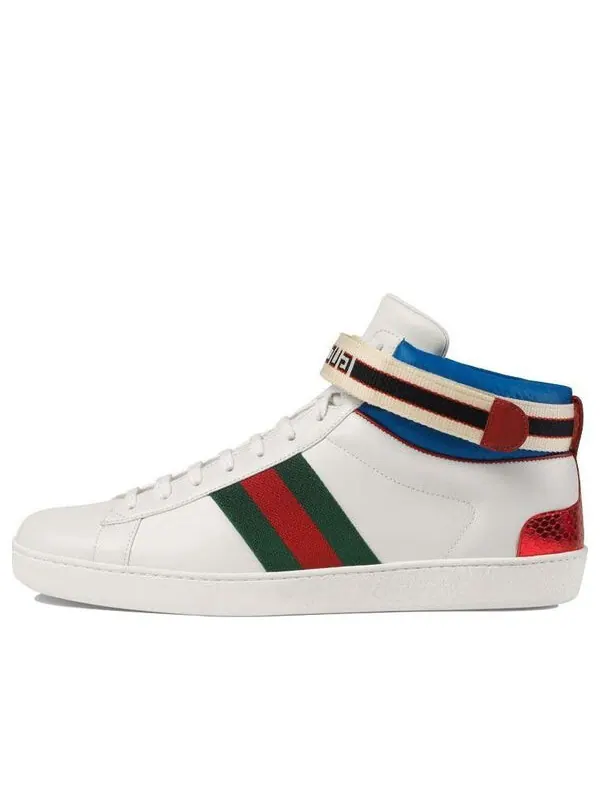 Кроссовки stripe ace high top Gucci — изображение 1 из 4, белый