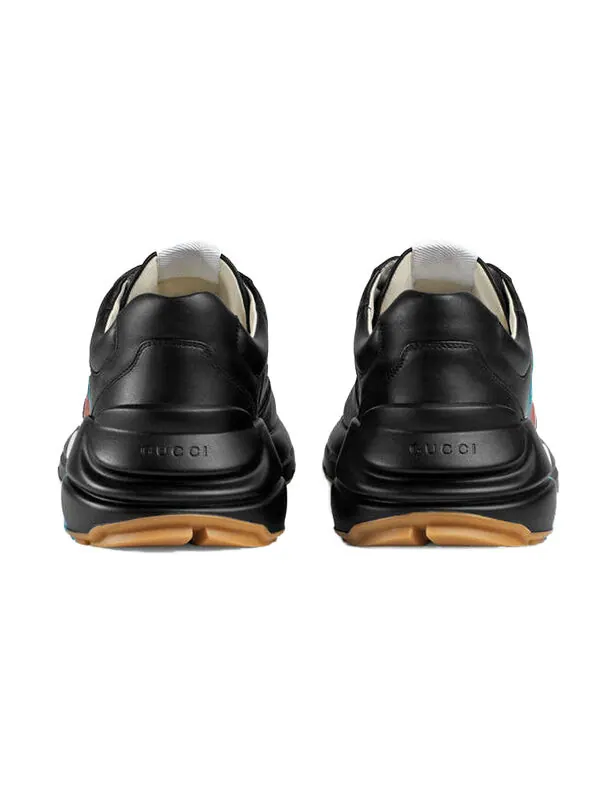 Кроссовки rhyton 'web print - black' Gucci — изображение 4 из 4, черный