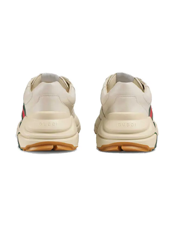 Кроссовки rhyton 'web print' Gucci — изображение 4 из 4, белый