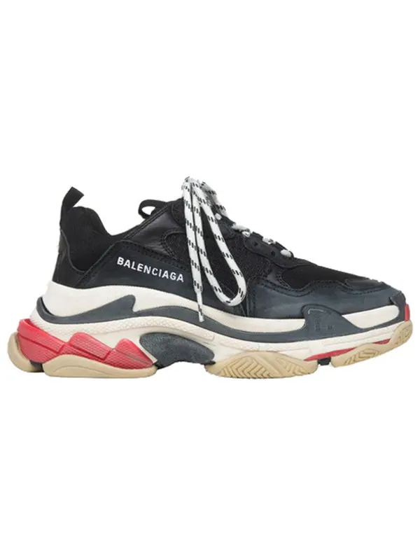 Кроссовки triple s sneaker 'black red' Balenciaga — изображение 2 из 4, черный