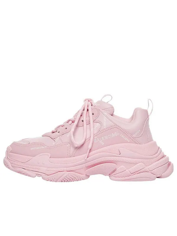 Кроссовки triple s sneaker 'allover logo - pink' Balenciaga — изображение 1 из 4, розовый/красный