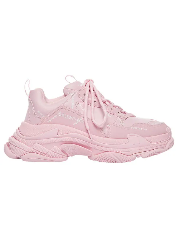 Кроссовки triple s sneaker 'allover logo - pink' Balenciaga — изображение 2 из 4, розовый/красный