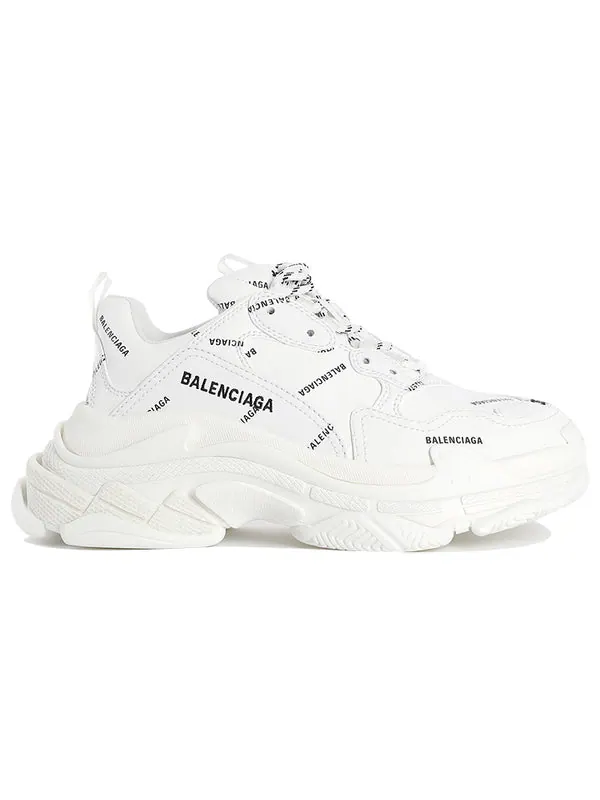 Кроссовки triple s sneaker 'all over logo - white' Balenciaga — изображение 2 из 4, белый
