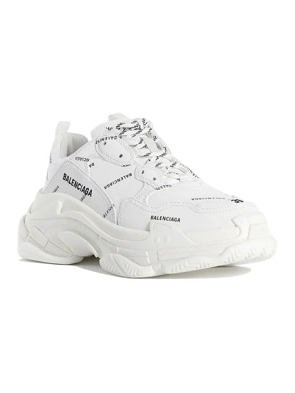 Кроссовки triple s sneaker 'all over logo - white' Balenciaga — изображение 3 из 4, белый