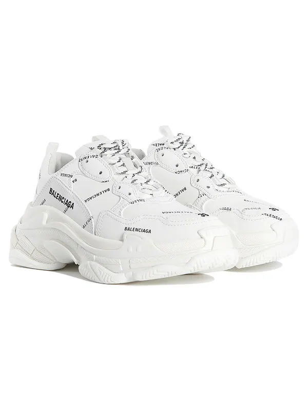 Кроссовки triple s sneaker 'all over logo - white' Balenciaga — изображение 4 из 4, белый