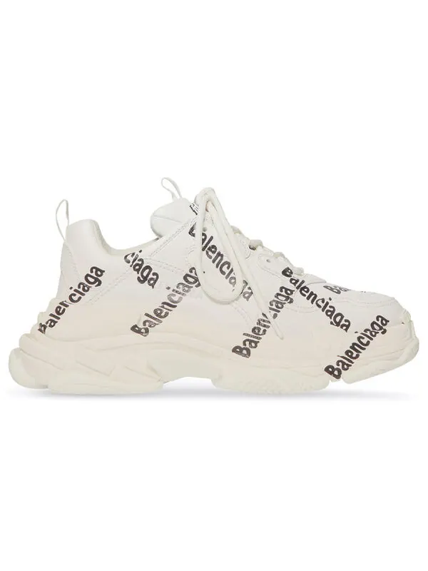 Кроссовки triple s 'logotype - white' Balenciaga — изображение 2 из 4, белый/черный