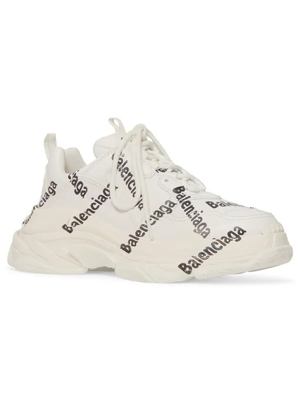 Кроссовки triple s 'logotype - white' Balenciaga — изображение 3 из 4, белый/черный