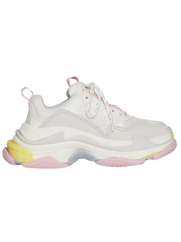 Кроссовки triple s 'white yellow' Balenciaga — изображение 2 из 4, розовый