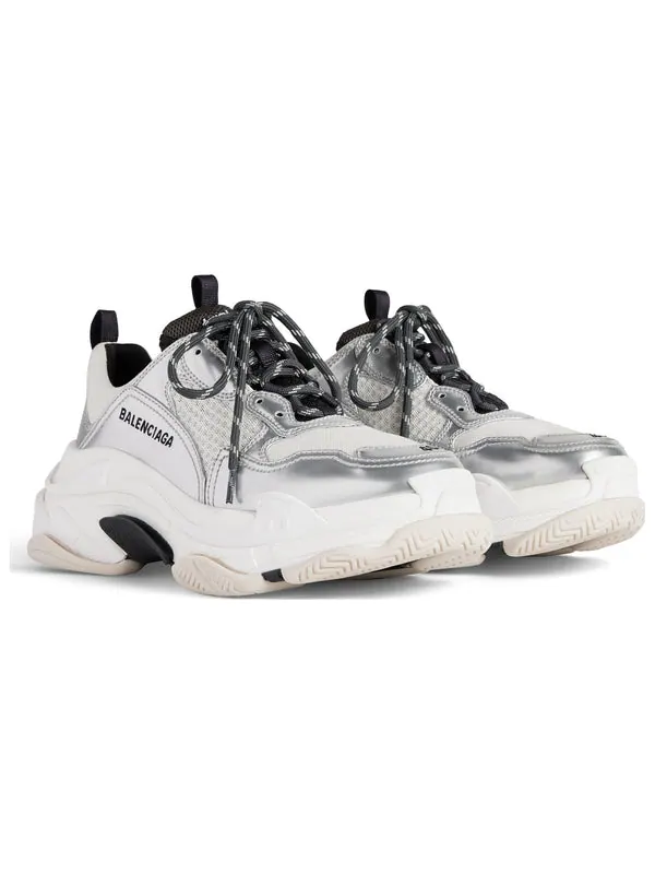 Кроссовки triple s sneakers 'black white silver double foam and mesh' Balenciaga — изображение 4 из 4