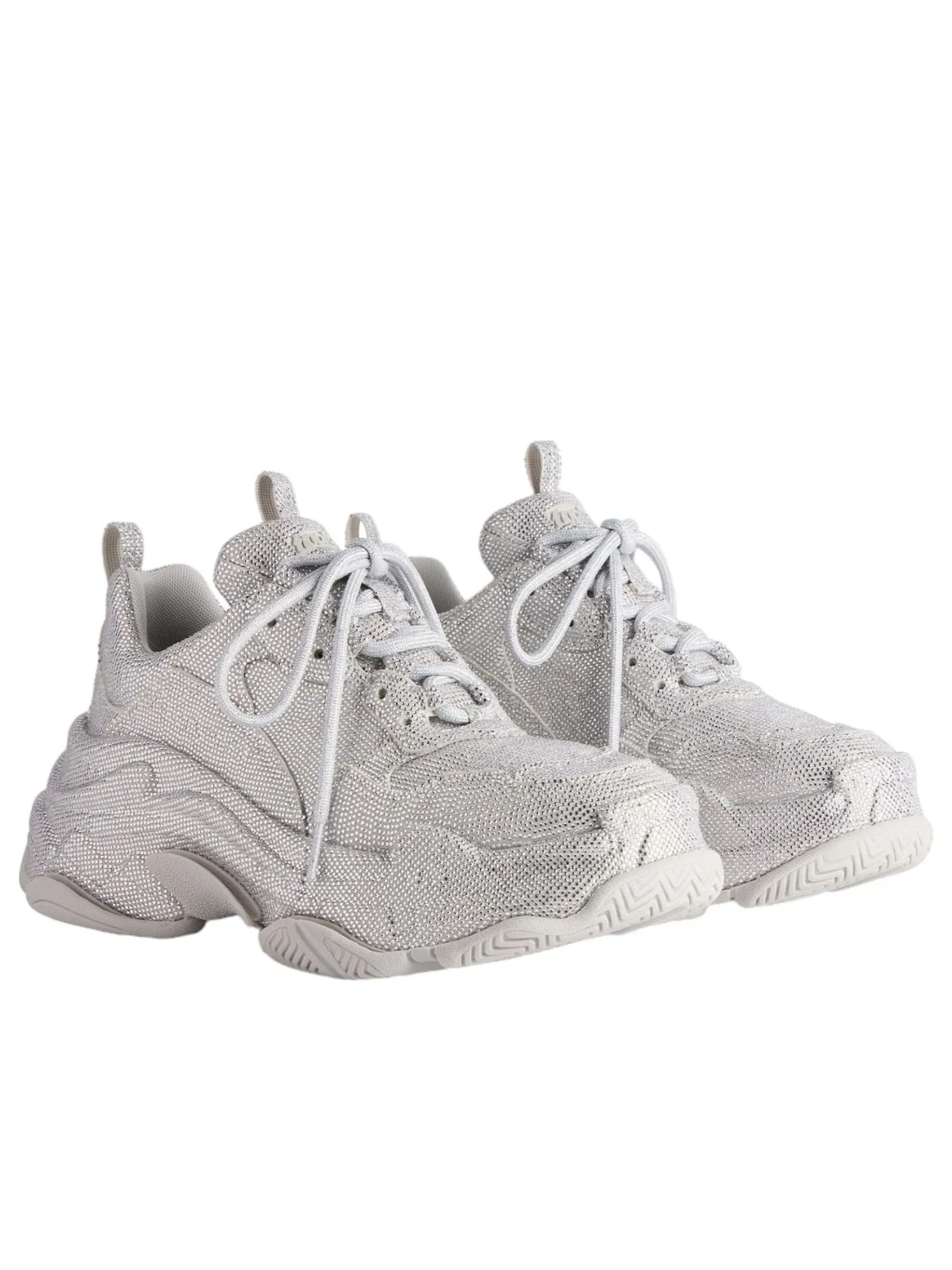 Кроссовки (WMNS) Balenciaga Triple S 'Light Grey Rhinestones' — изображение 2 из 6, серый