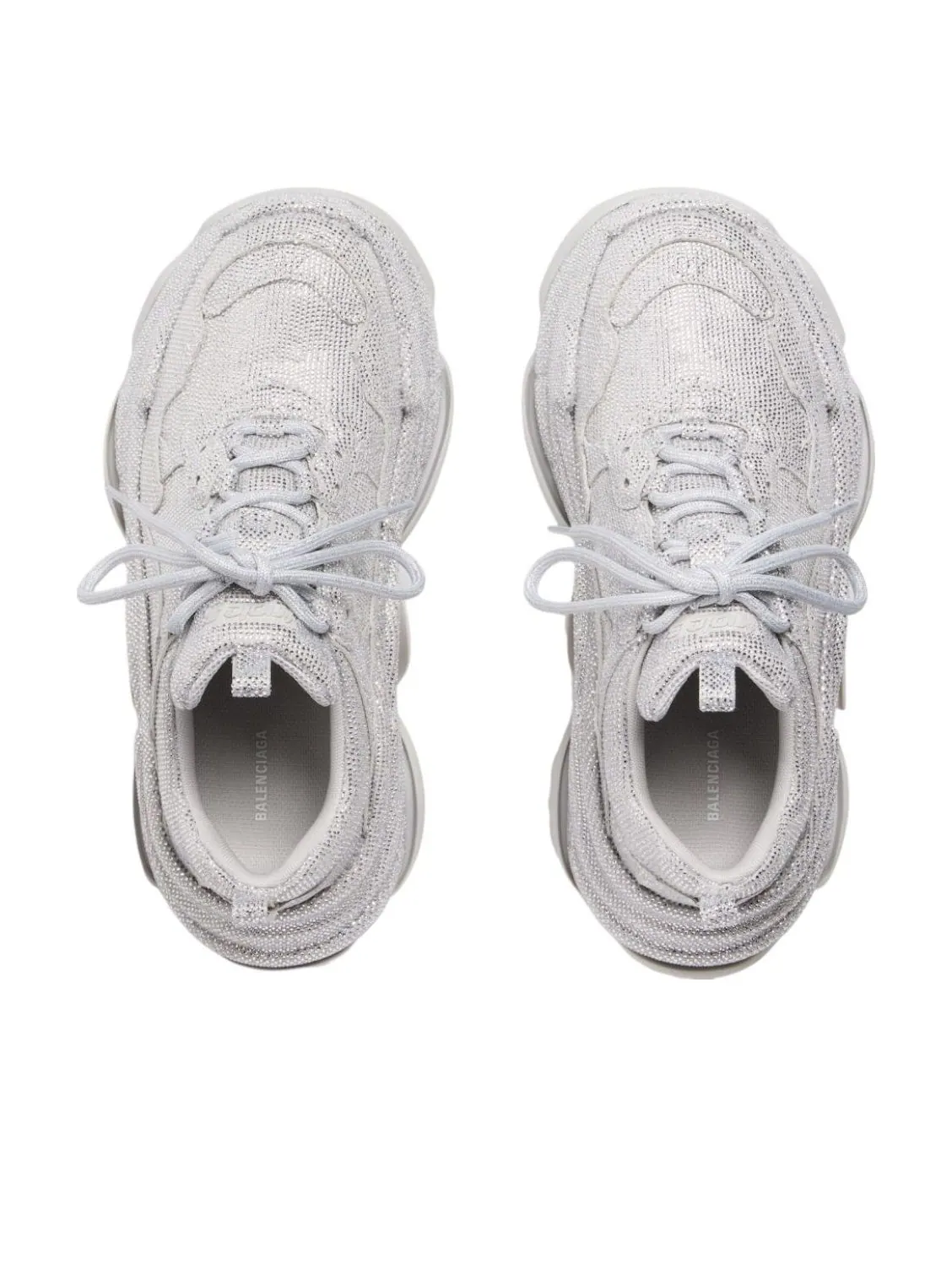 Кроссовки (WMNS) Balenciaga Triple S 'Light Grey Rhinestones' — изображение 5 из 6, серый