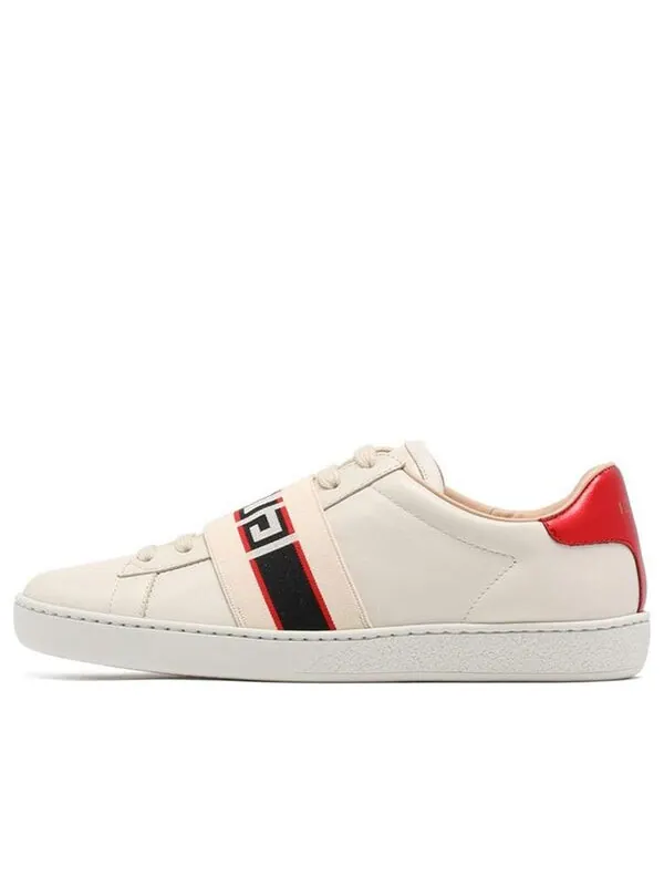 Кроссовки ace 'stripe ivory' Gucci — изображение 1 из 4, белый/зеленый