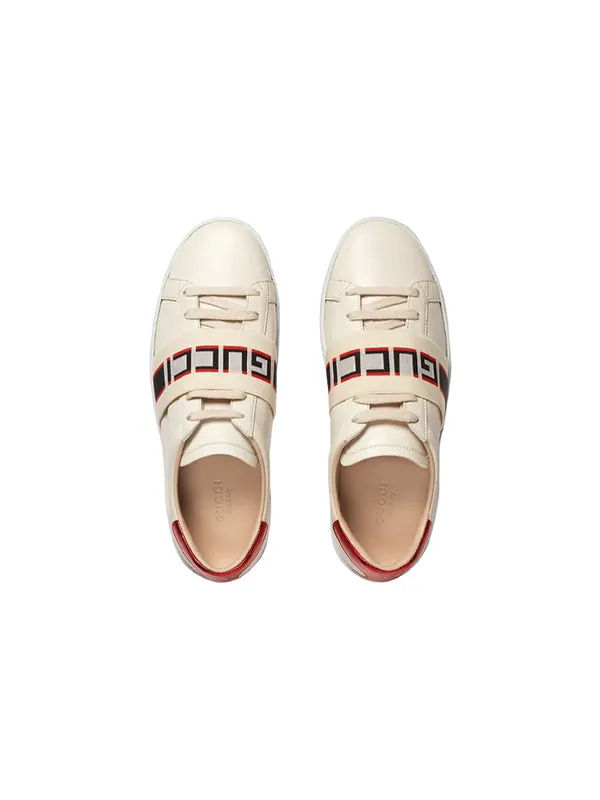 Кроссовки ace 'stripe ivory' Gucci — изображение 4 из 4, белый/зеленый