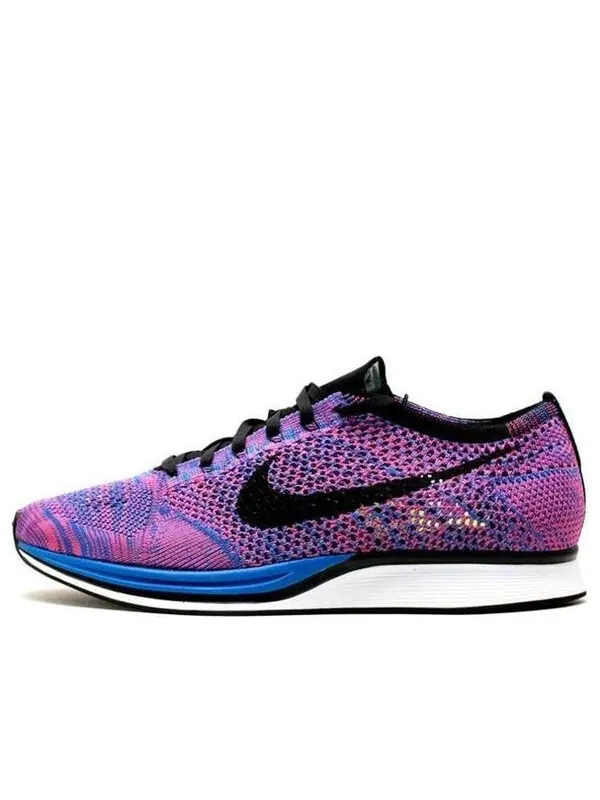 Кроссовки flyknit racer 'indigo' 2014 Nike — изображение 1 из 3, черный-розовый