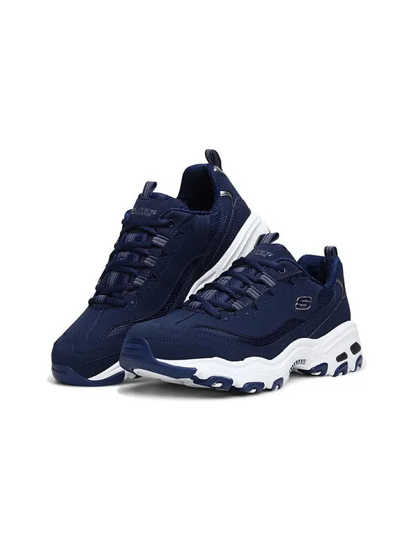 Кроссовки dlites low 'navy white' Skechers — изображение 4 из 4, темно-синий синий/белый