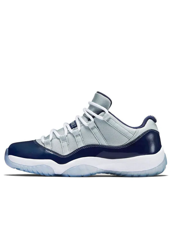 Кроссовки 11 ретро низкие Air Jordan — изображение 1 из 4, серый/белый-темно-синий