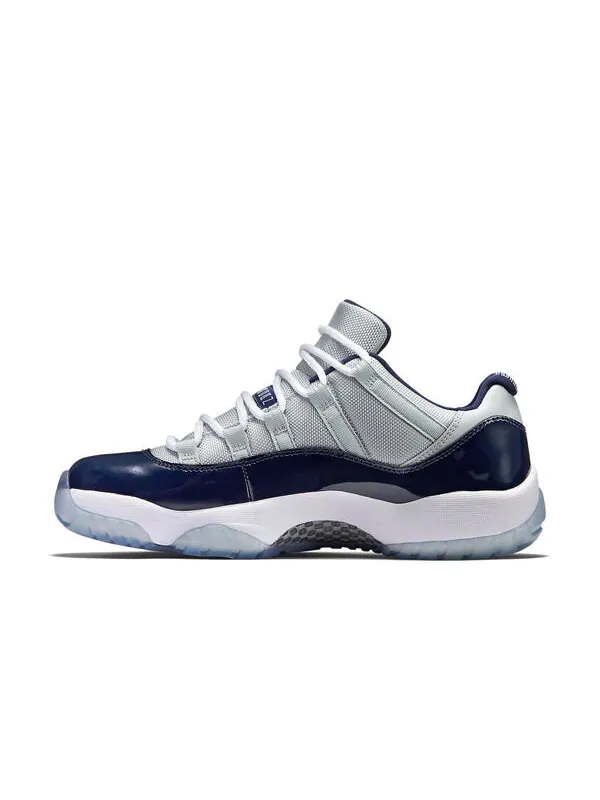 Кроссовки 11 ретро низкие Air Jordan — изображение 2 из 4, серый/белый-темно-синий