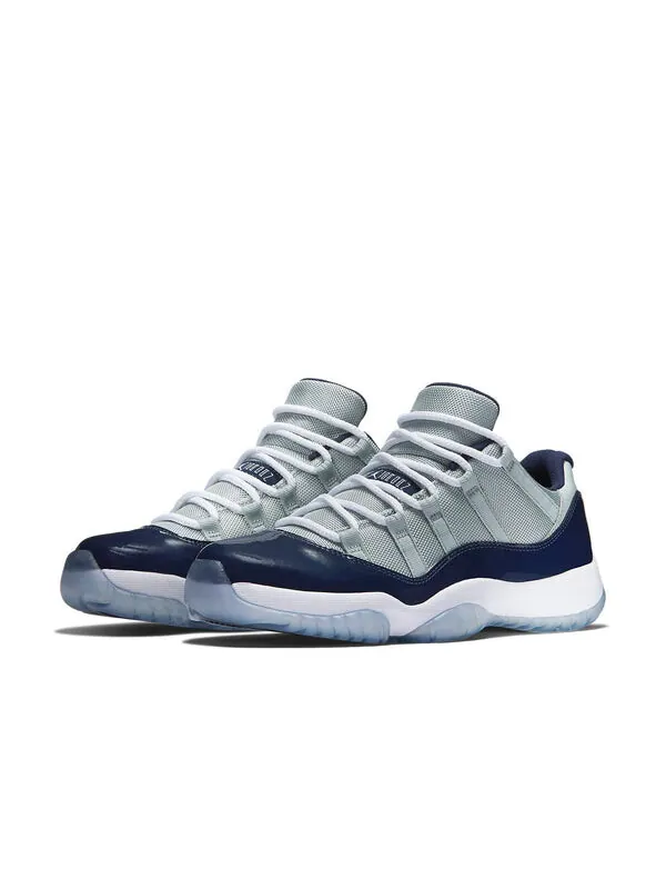 Кроссовки 11 ретро низкие Air Jordan — изображение 3 из 4, серый/белый-темно-синий