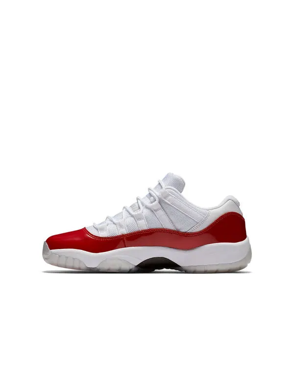 Кроссовки 11 ретро низкие Air Jordan — изображение 2 из 4, белый/красный-черный