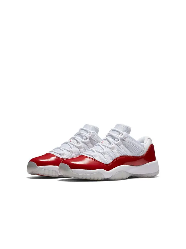 Кроссовки 11 ретро низкие Air Jordan — изображение 3 из 4, белый/красный-черный