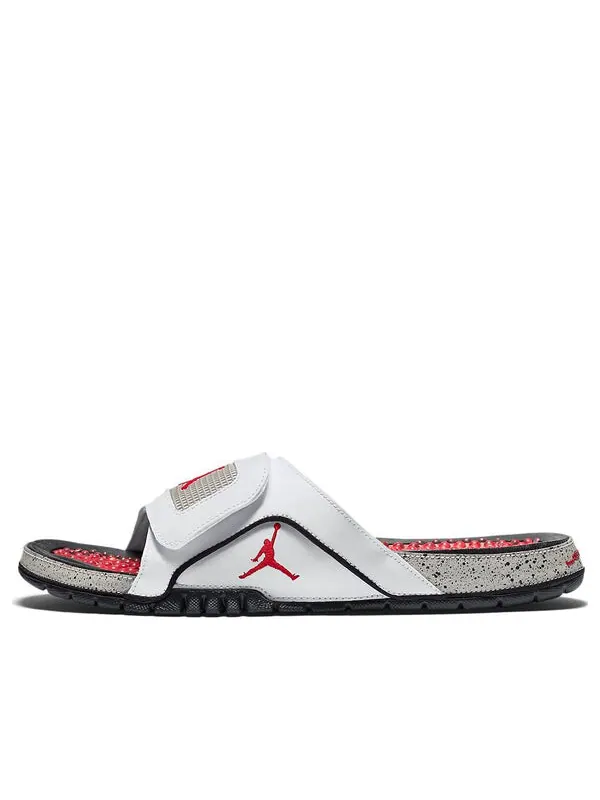 Тапочки hydro 4 retro white red slippers Air Jordan — изображение 1 из 3, белый