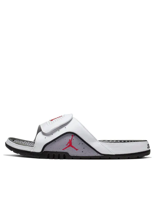 Тапочки hydro 4 retro 'white cement' Air Jordan — изображение 1 из 4, белый
