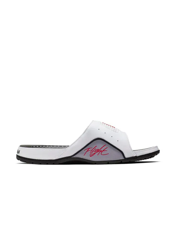 Тапочки hydro 4 retro 'white cement' Air Jordan — изображение 2 из 4, белый