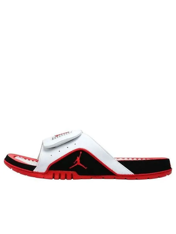 Тапочки hydro 4 retro 'white fire red' Air Jordan — изображение 1 из 4, белый/красный-черный