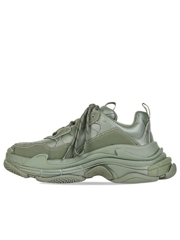 Кроссовки triple s 'allover logo - dark green' Balenciaga — изображение 1 из 4, темный зеленый/черный