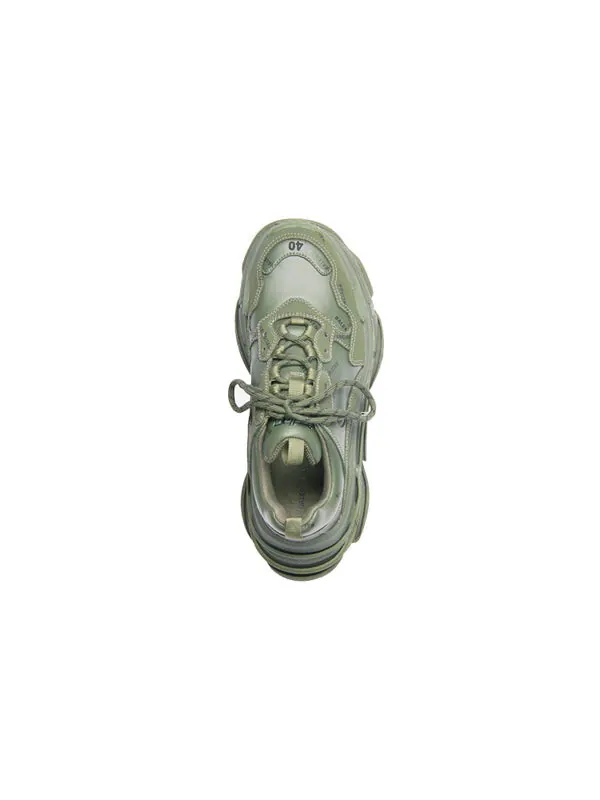 Кроссовки triple s 'allover logo - dark green' Balenciaga — изображение 4 из 4, темный зеленый/черный