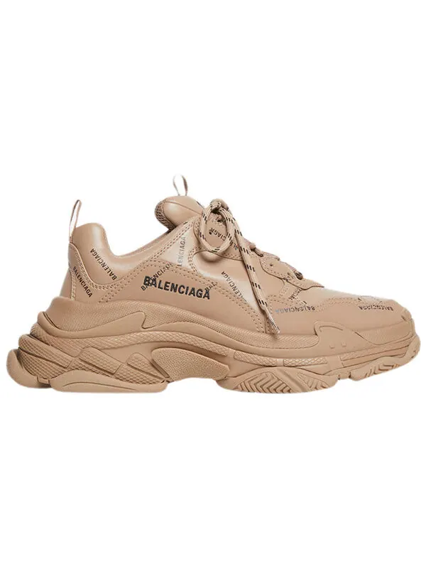 Кроссовки all over logo triple s 'beige' Balenciaga — изображение 2 из 4, бежевый