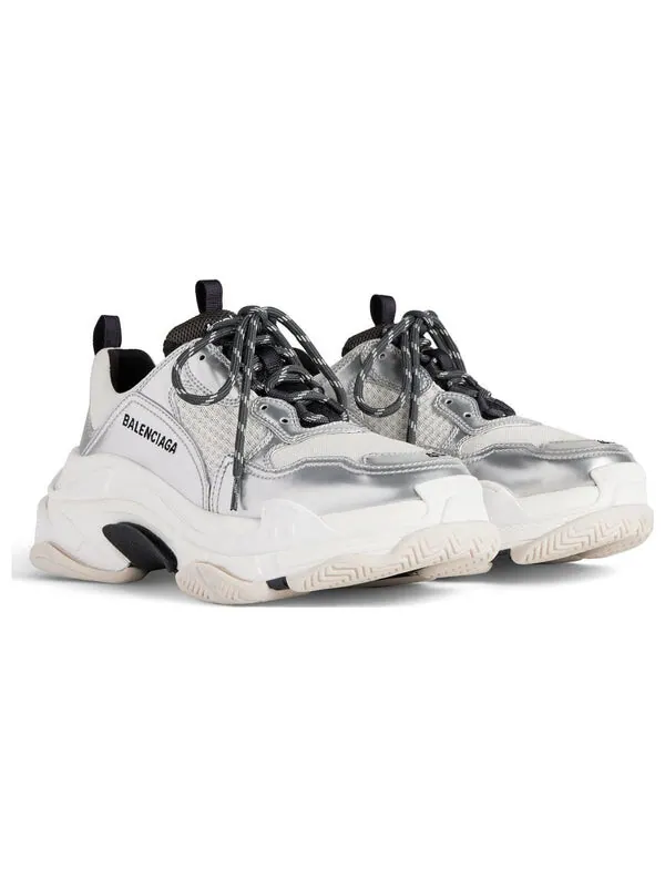 Кроссовки triple s sneakers 'black white and silver double foam and mesh' Balenciaga — изображение 3 из 4
