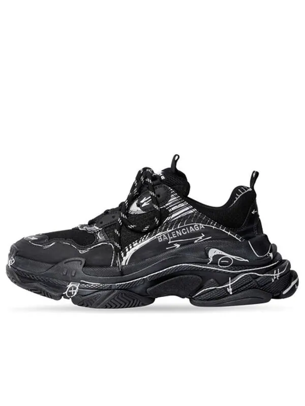 Кроссовки triple s 'black white' Balenciaga — изображение 1 из 4, черный/белый