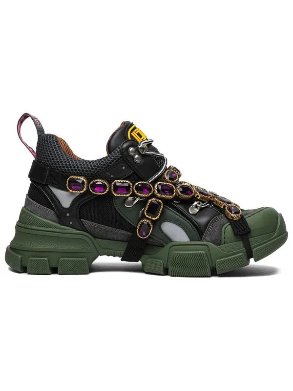 Кроссовки flashtrek crystals 'green' Gucci — изображение 2 из 4, зеленый