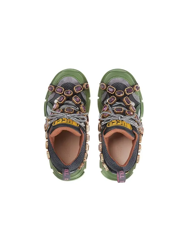 Кроссовки flashtrek crystals 'green' Gucci — изображение 4 из 4, зеленый