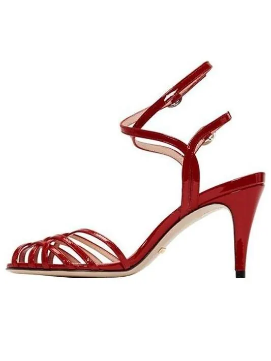 Кроссовки draconia patent strappy sandals 39 'red' Gucci — изображение 1 из 4, красный