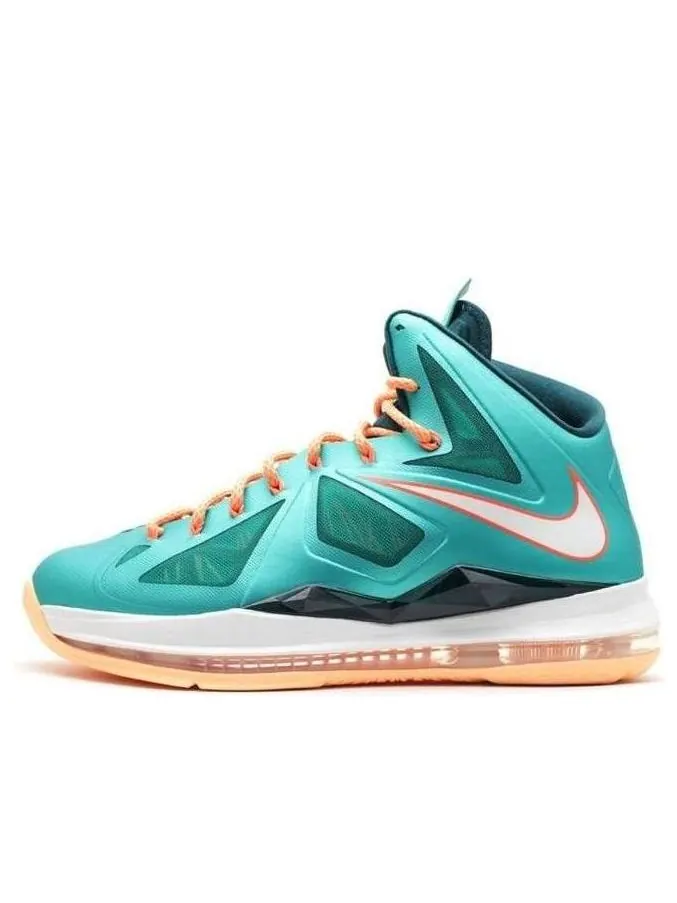 Кроссовки Nike LeBron 10 'Miami Dolphins' — изображение 1 из 4, бирюзовый