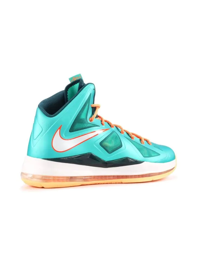 Кроссовки Nike LeBron 10 'Miami Dolphins' — изображение 2 из 4, бирюзовый