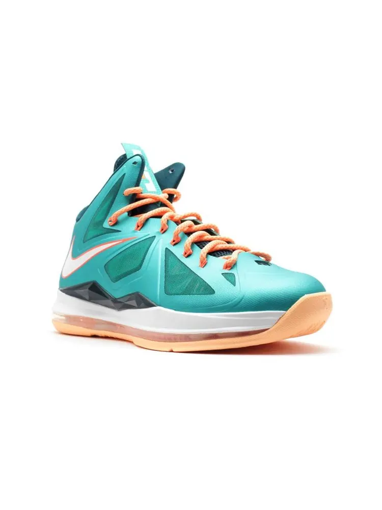Кроссовки Nike LeBron 10 'Miami Dolphins' — изображение 3 из 4, бирюзовый